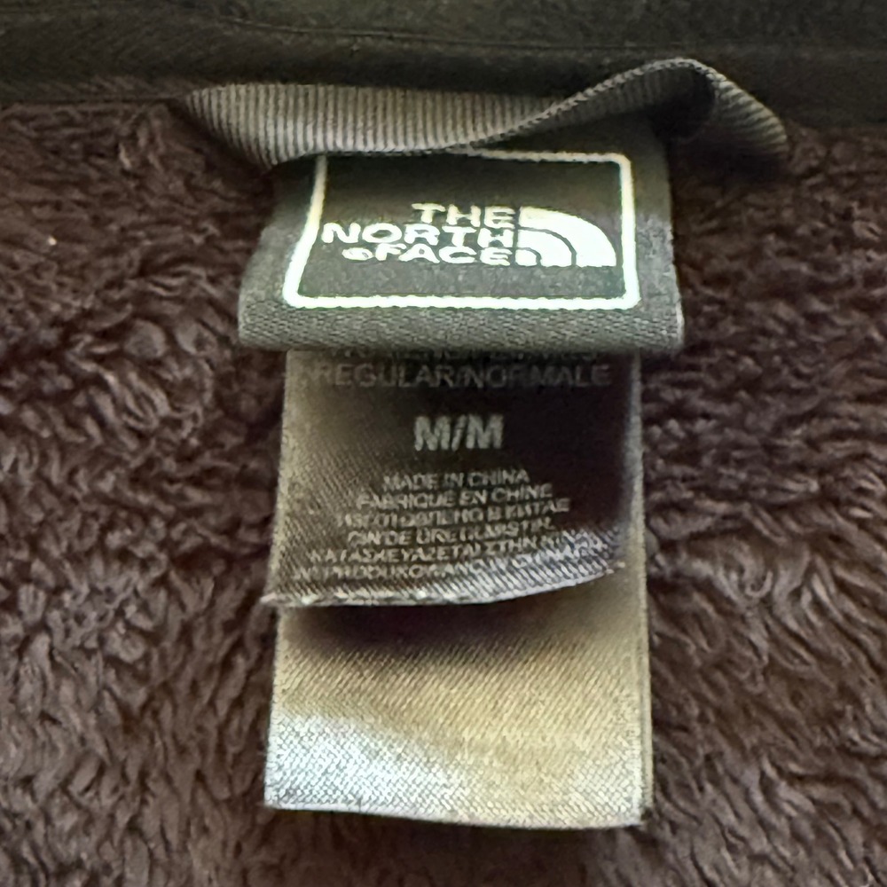 The North Face Osito Full Zip Fleece Jacket Womens Medium Black Fuzzy Mock Neck - Picture 3 of 3